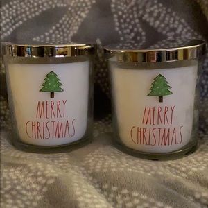 Rae Dunn candle. Frosted pine